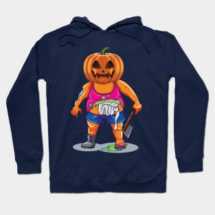 Zombie Pumpkin Halloween Party Gift Axe Hoodie